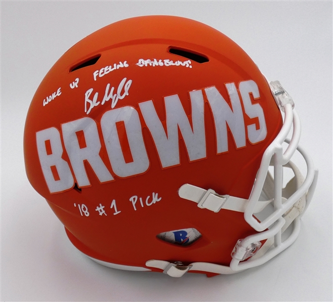 Baker Mayfield Autographed Browns Full Size Replica Helmet