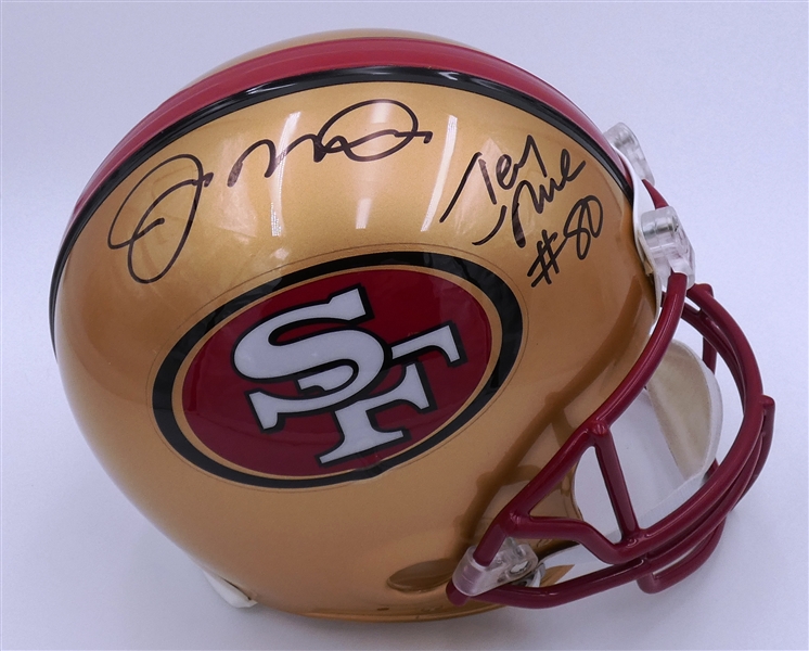 Joe Montana & Jerry Rice Autographed 49ers Full Size Authentic Helmet