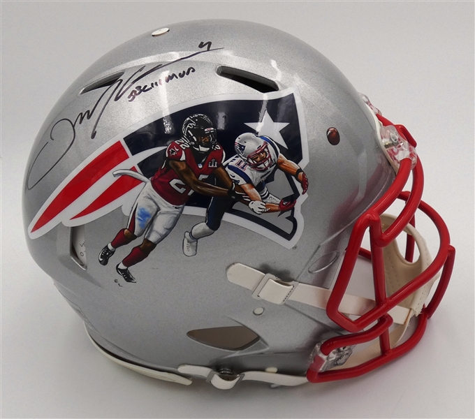 Julian Edelman Autographed Patriots Full Size Authentic Helmet