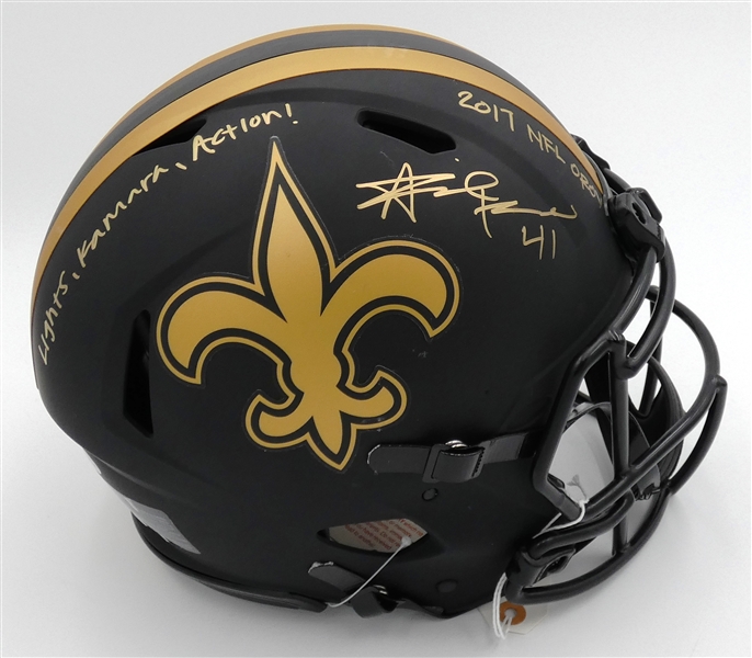 Alvin Kamara Autographed Saints Full Size Authentic Helmet