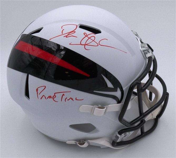 Deion Sanders Autographed Falcons Full Size Replica Helmet