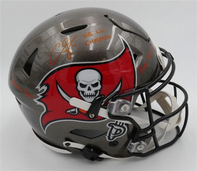 Chris Godwin Autographed Inscribed Buccaneers Speedflex Helmet