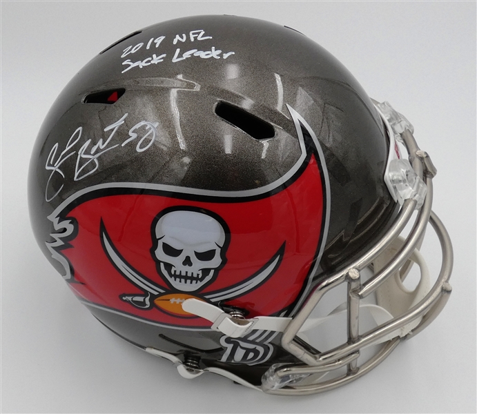 Shaquil Barrett Autographed Buccaneers Full Size Replica Helmet