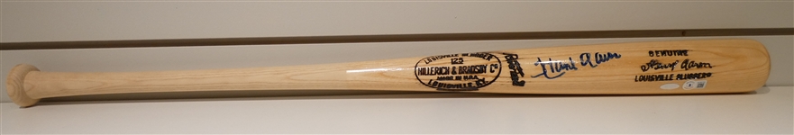 Hank Aaron Autographed Game Model Bat