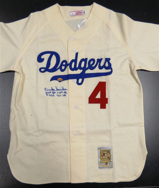 Duke Snider Autographed Dodgers Mitchell & Ness Authentic Jersey