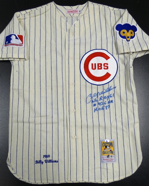 Billy Williams Autographed 1969 Cubs Mitchell & Ness Authentic Jersey