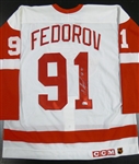 Sergei Fedorov Autographed CCM Authentic Red Wings Jersey