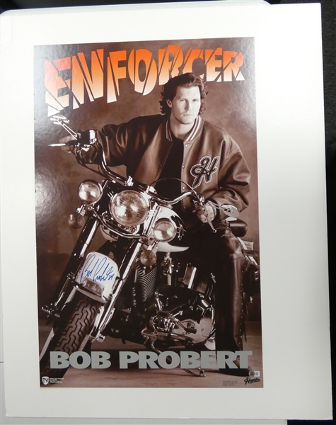 Bob Probert Autographed Poster (Pick up only)