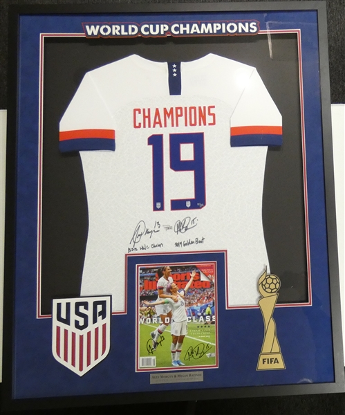 Alex Morgan & Megan Rapinoe Autographed Jersey & 8x10 (Pick up only)