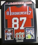 Rob Gronkowski Autographed Framed Custom Jersey (Pick up only)