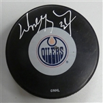 Wayne Gretzky Autographed Oilers Puck