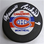 Maurice RIchard Autographed Canadiens Puck