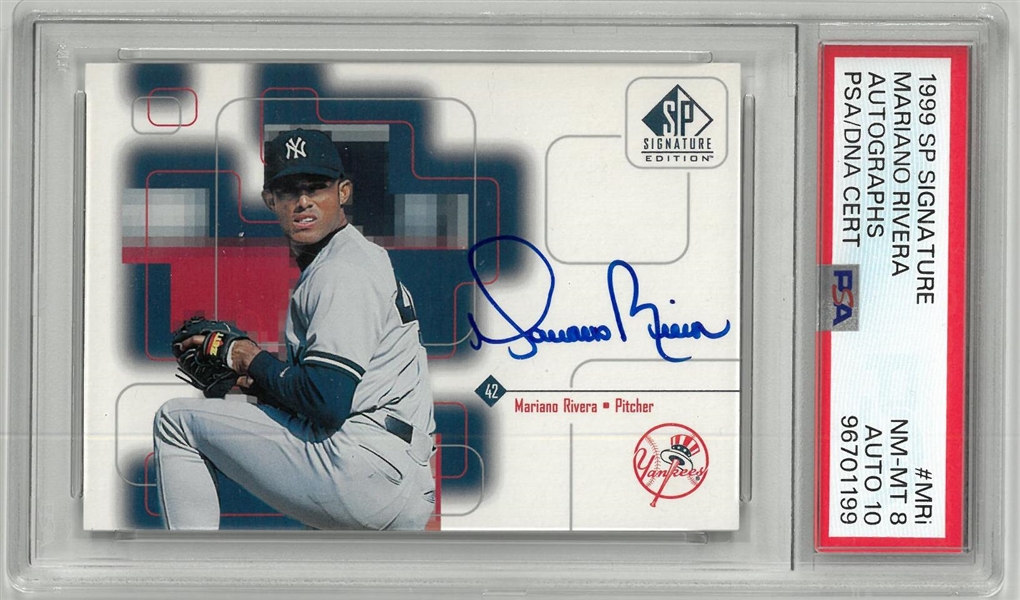 Mariano Rivera 1999 Upper Deck SP Signature Edition Auto Graded PSA 8 Auto 10