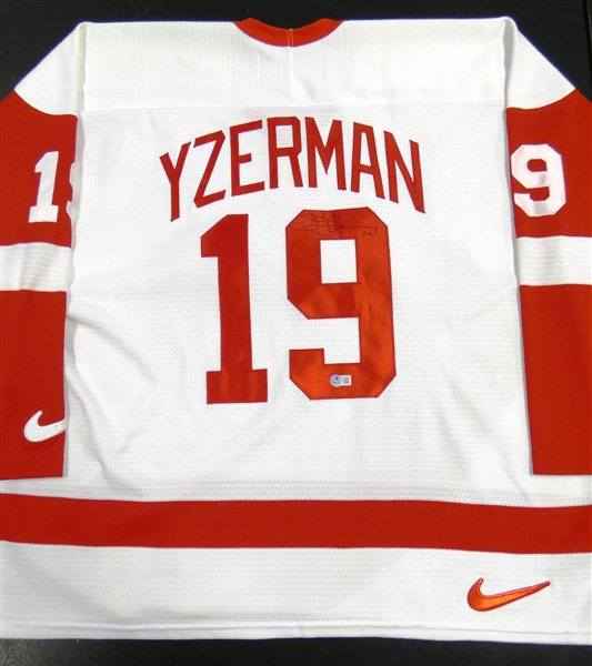 Steve Yzerman Autographed Red Wings Nike Jersey