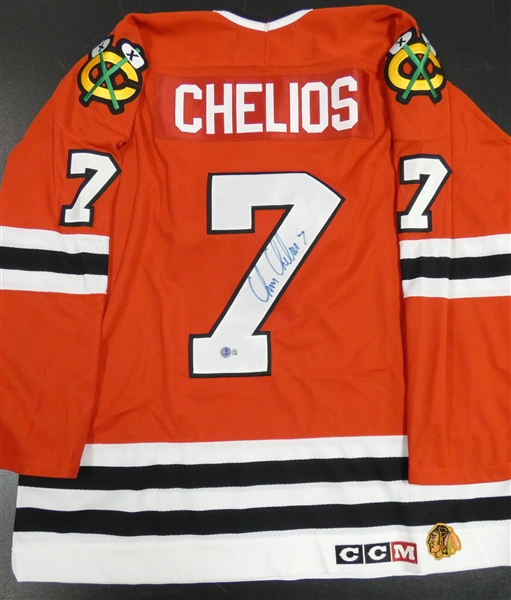 Chris Chelios Autographed Blackhawks Jersey