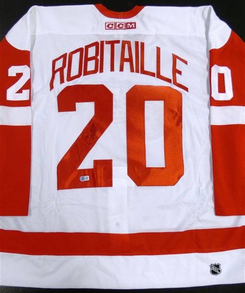 Luc Robitaille Autographed Red Wings CCM Authentic Jersey