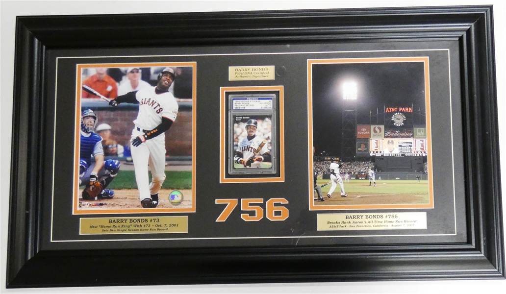 Barry Bonds Autographed HR Record Display (Pick up Only)