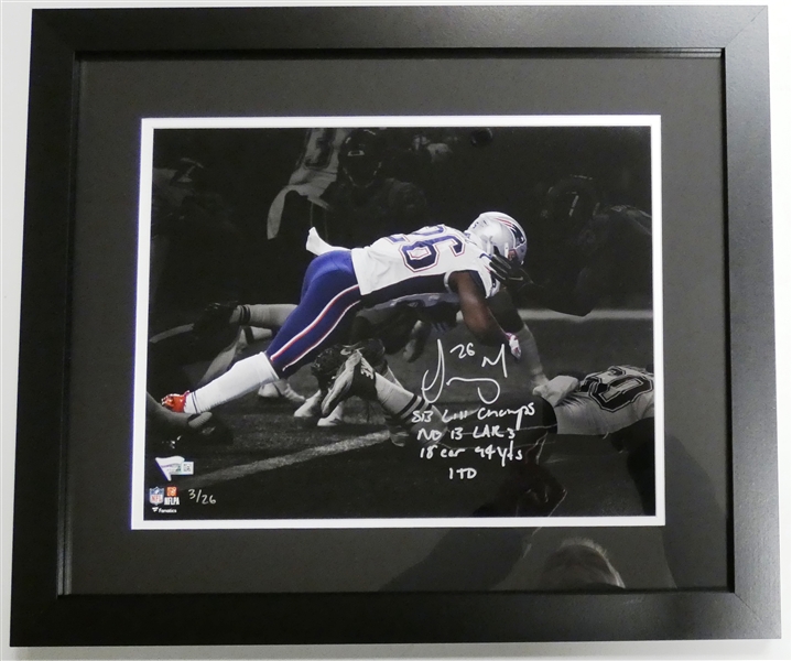 Sony Michel Autographed 11x14 Framed L/E