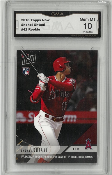 Shohei Ohtani 2018 Topps Now Rookie Card