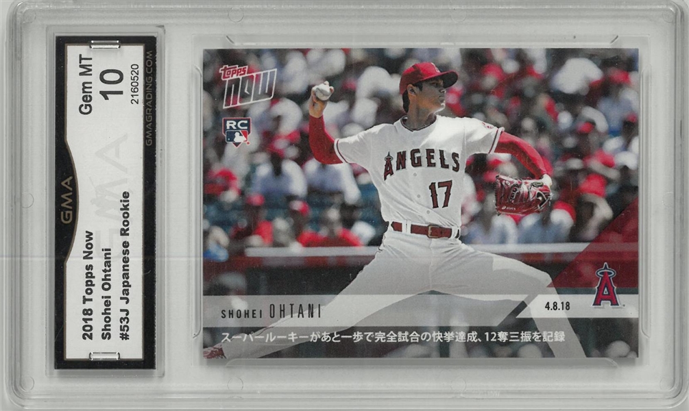 Shohei Ohtani 2018 Topps Now Japanese Rookie Card