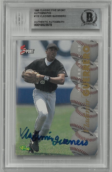 Vladimir Guerrero Autographed 1995 Classic