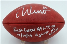 Chase Winovich Autographed Football