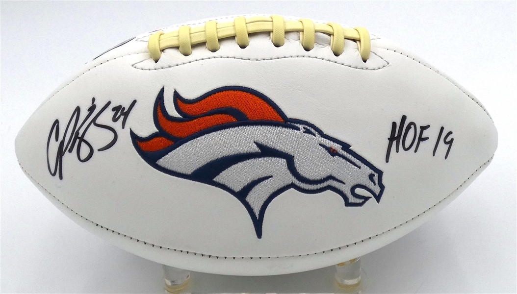 Champ Bailey Autographed Broncos Football