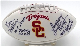 Anthony Munoz, Ron Mix & Bruce Matthews Autographed USC Football