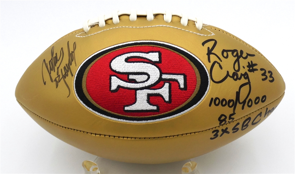 Roger Craig & John Taylor Autographed 49ers Football