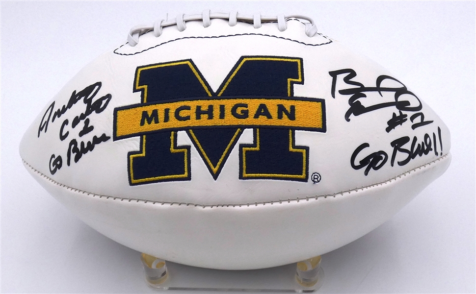 Antony Carter & Braylon Edwards Autographed Michigan Football