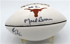 Mack Brown & Foswhitt Whittaker Autographed Mini Football