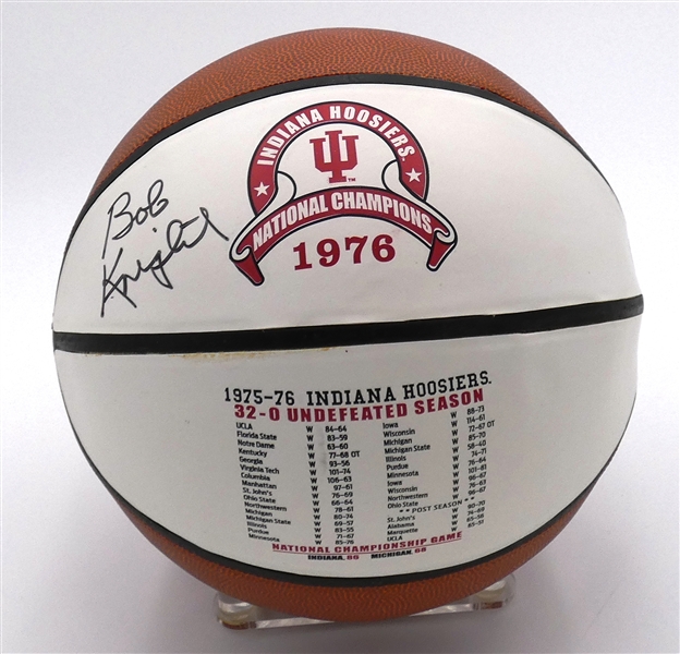 Bobby Knight Autographed Hoosiers Basketball