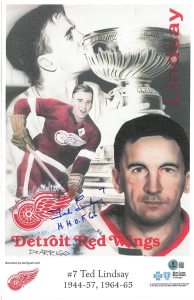 Ted Lindsay Autographed 11x17