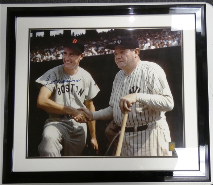 Ted Williams Autographed 20x24 Framed Photo with Babe Ruth (Pick up only)