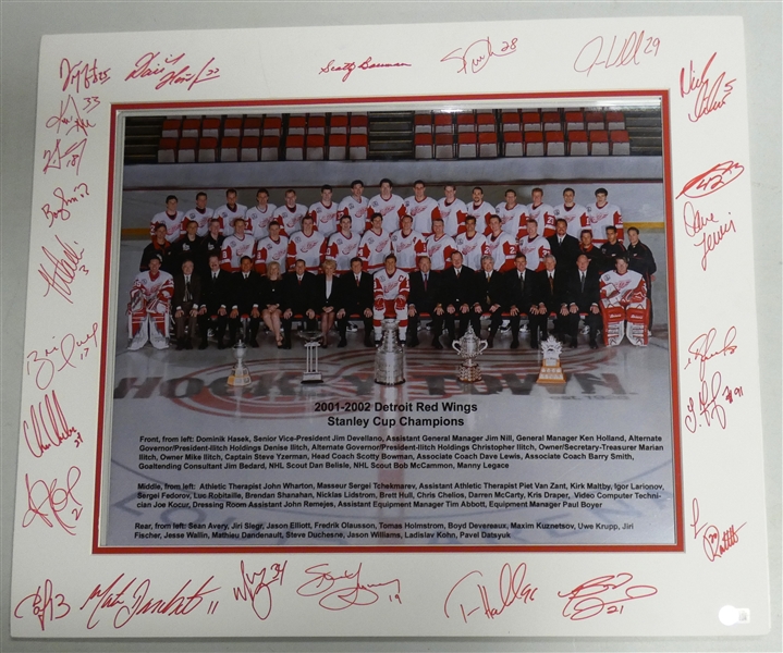 2002 Red Wings Autographed 16x20 Matted Photo