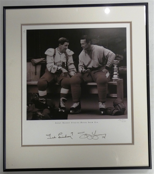 Steve Yzerman & Ted Lindsay Autographed 16x20 Framed