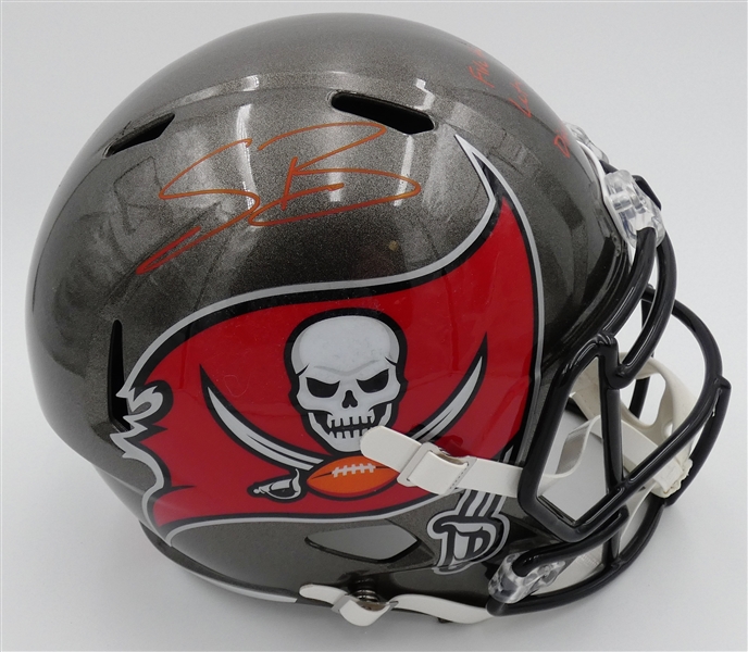 Shaquil Barrett Autographed Buccaneers Full Size Replica Helmet