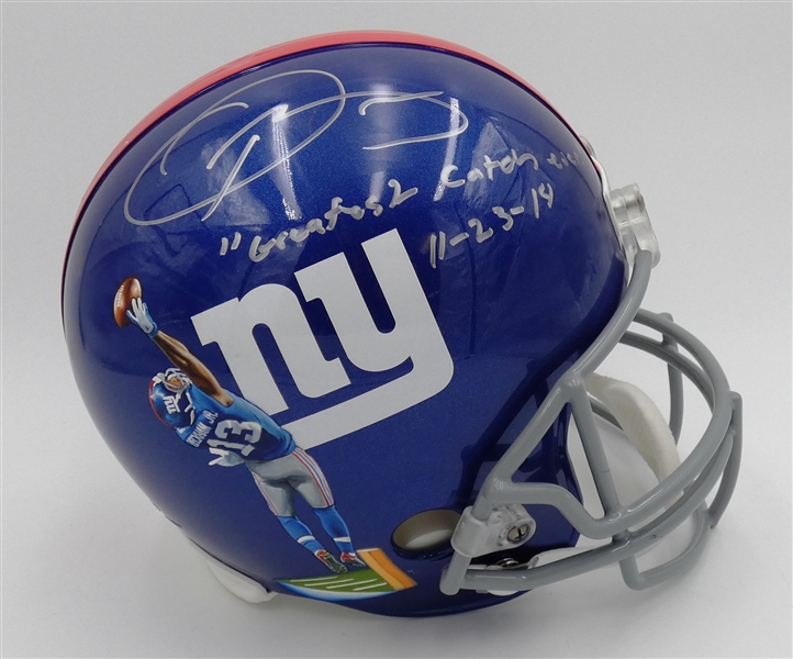 Odell Beckham Jr. Autographed Painted Full Size Replica Helmet