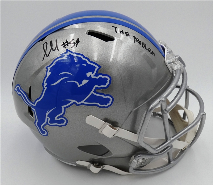 James Houston Autographed Lions Full Size Replica Helmet