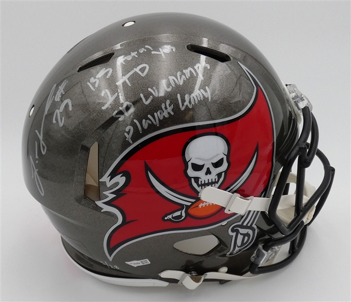 Leonard Fournette Autographed Buccaneers Full Size Authentic Super Bowl Helmet