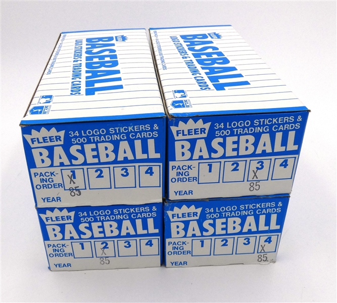 1985 Fleer Vending Boxes Lot of 4 #1,2,3,4