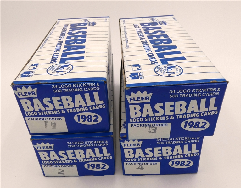 1982 Fleer Vending Boxes Lot of 4 #1,2,3,4