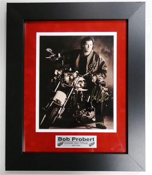 Bob Probert Autographed Framed 8x10