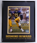 Desmond Howard Autographed 8x10 Framed Heisman Pose