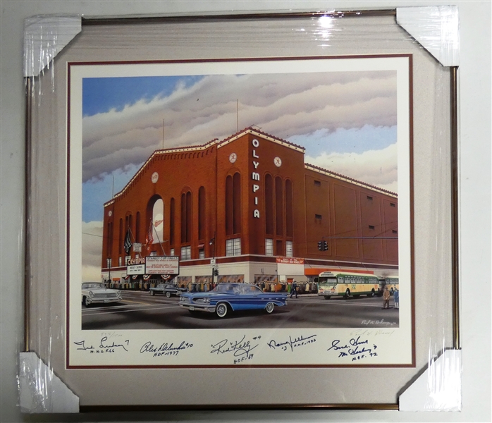 Olympia Litho Signed by 5 HOFers & Framed (Pick up only)