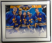 2006 Sweden Gold Medal Red Wings Autographed 16x20 Framed