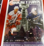 Red Wings Autographed Stanley Cup Programs Framed Collage (Pick up only)