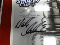 Red Wings Autographed Stanley Cup Programs Framed Collage (Pick up only)