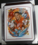 Gordie Howe Autographed Framed Artist Proof Lithograph (Pick up only)
