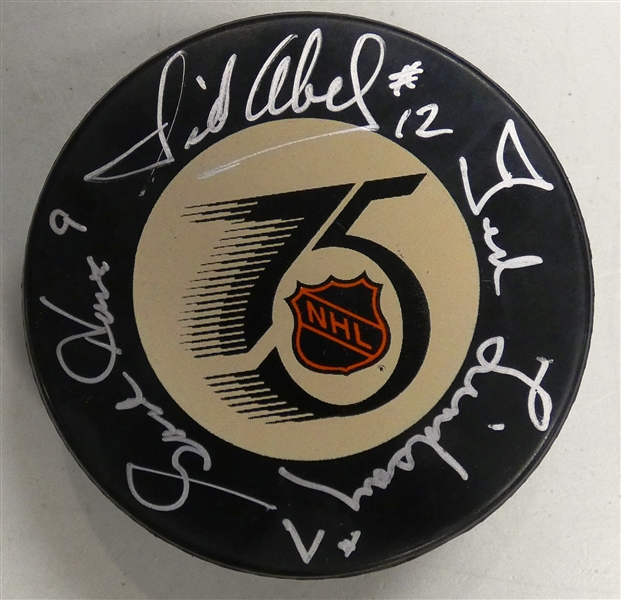 Production Line (Howe Lindsay Abel) Autographed Puck